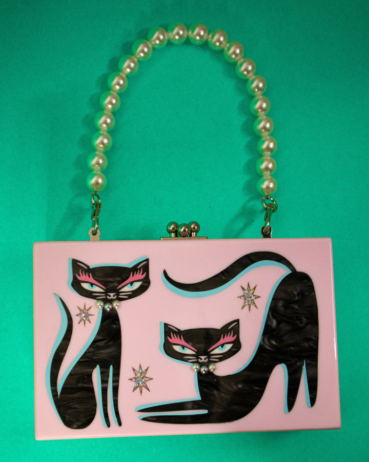 Kitty Chic Inlaid Acrylic Handbag by Miss Fluff x Lipstick & Chrome