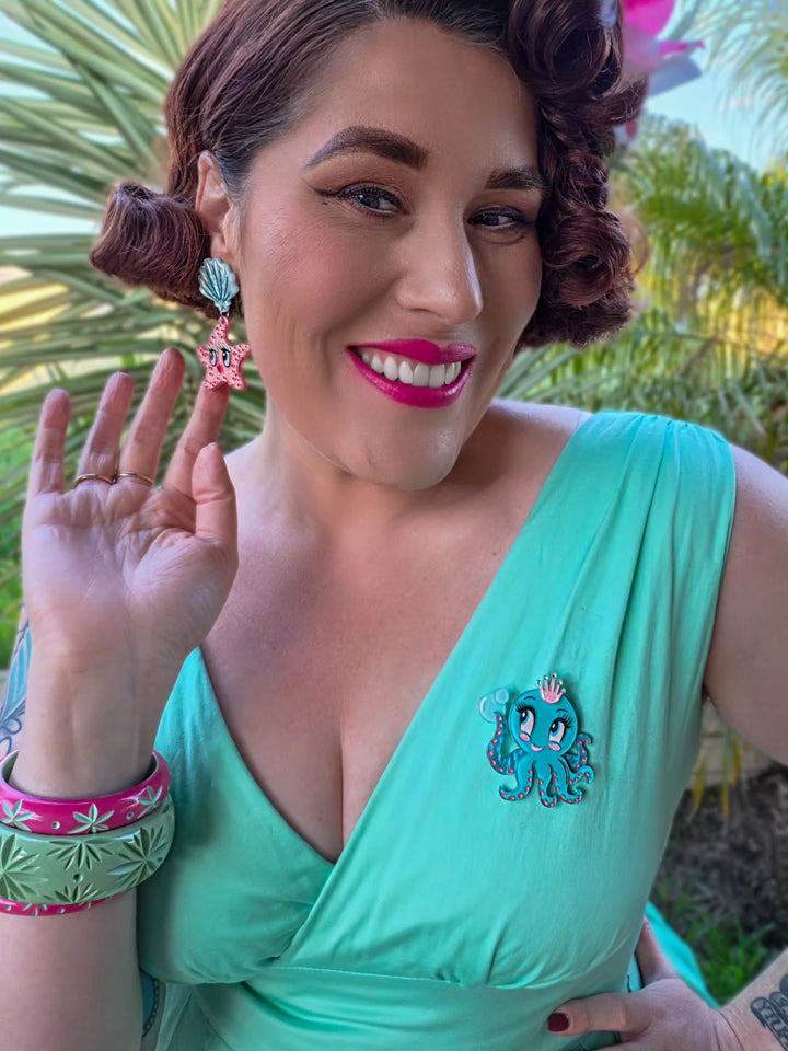 Olivia the Octo Cutie Brooch by Miss Fluff x Lipstick & Chrome
