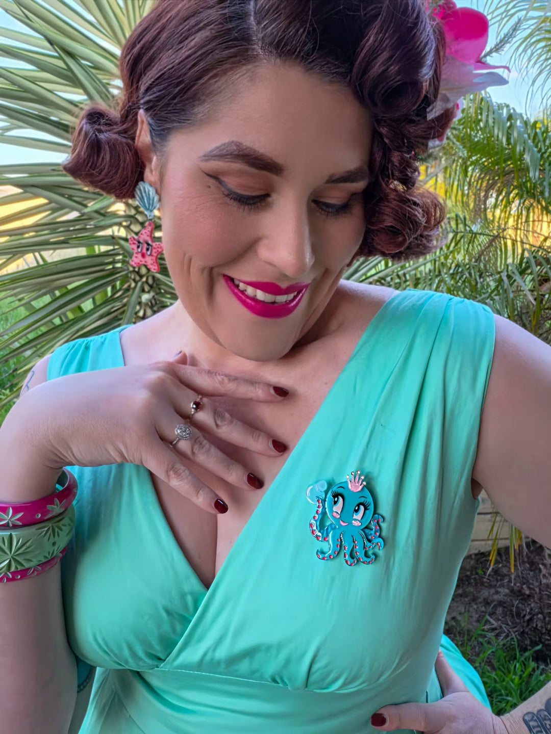 Olivia the Octo Cutie Brooch by Miss Fluff x Lipstick & Chrome