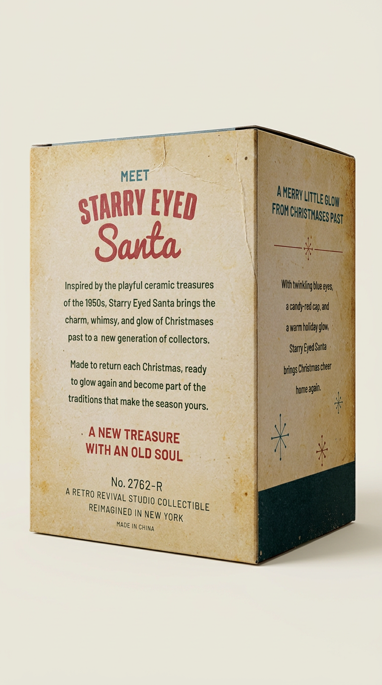 Starry Eyed Santa Candle-Lite – Mid-Century Holt Howard Inspired