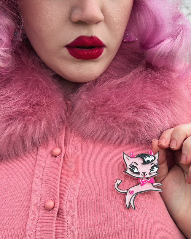 Bad Kitty Brooch by Miss Fluff x Lipstick & Chrome – view 4