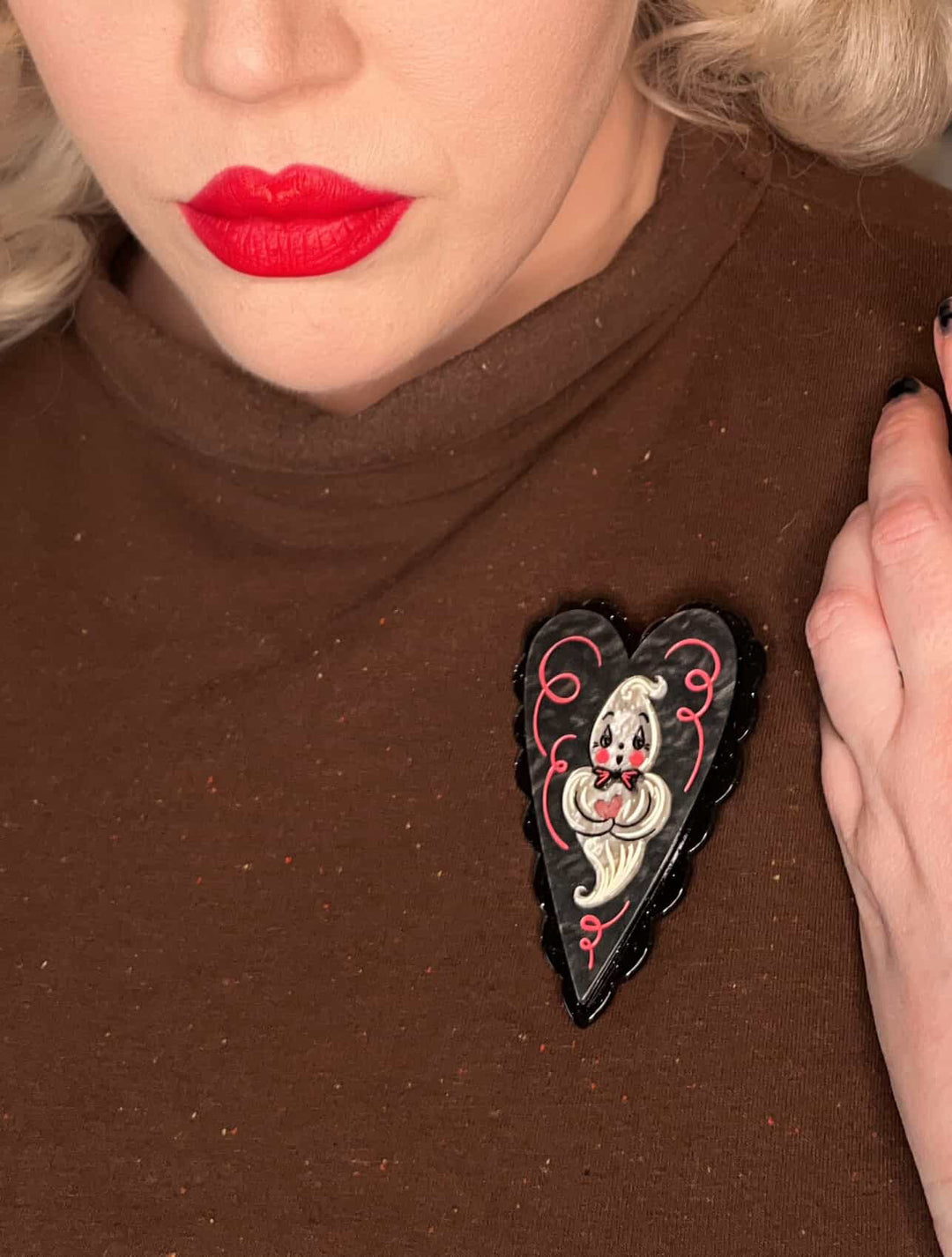 Haunted Heart Brooch by Johanna Parker x Lipstick & Chrome