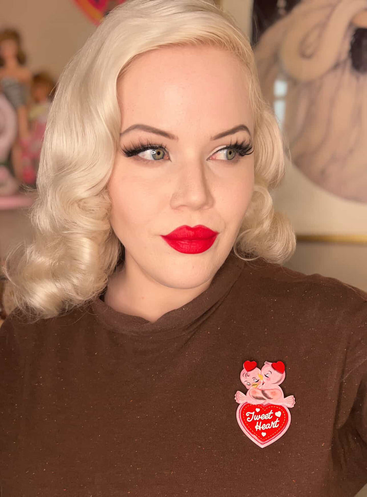 Tweet Heart Brooch by 50's Vintage Dame x Lipstick & Chrome