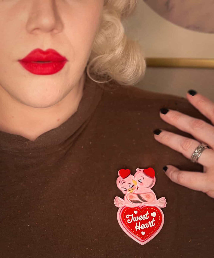Tweet Heart Brooch by 50's Vintage Dame x Lipstick & Chrome