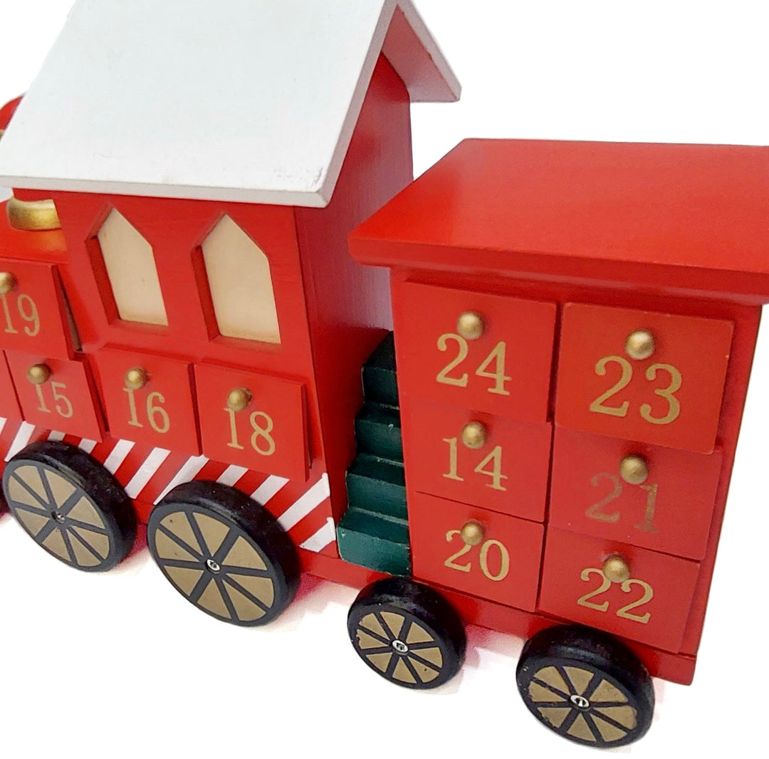 Wizardi Christmas Red Train Advent Calendar F07M14-4-Y01717