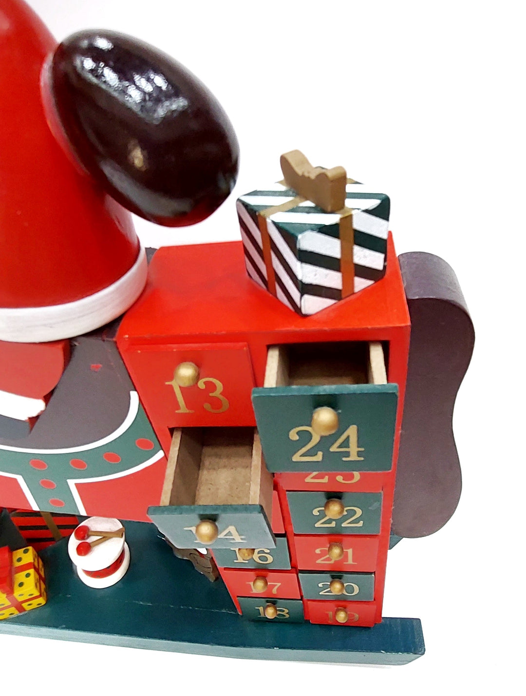 Santa's Wooden Horse Advent Calendar Wizardi F07M6-16