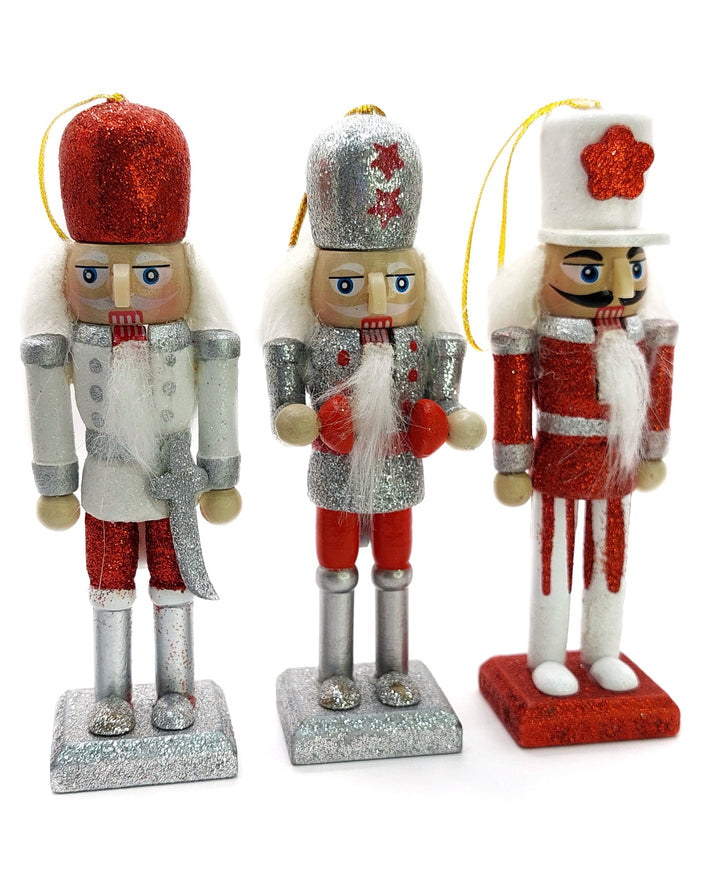 Christmas Nutcracker Set. Wizardi Classic Wooden Festive Decoration F07M14-16-N01249