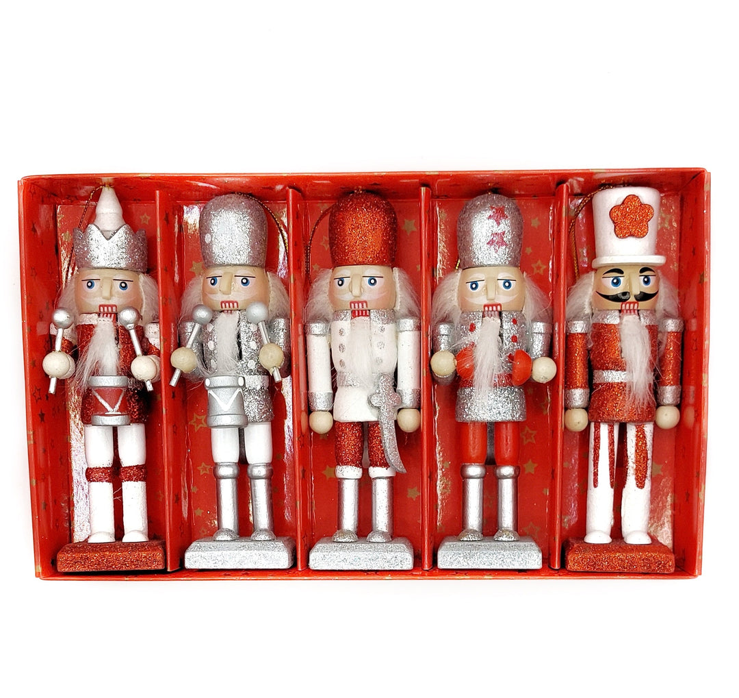 Christmas Nutcracker Set. Wizardi Classic Wooden Festive Decoration F07M14-16-N01249