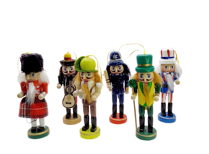 Christmas Nutcracker Set. Wizardi Classic Wooden Festive Decoration F07M14-10-N01613