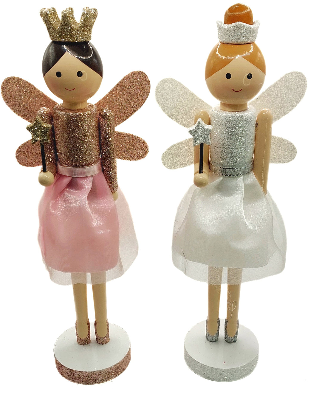 Sparkling Fairy Princess Wooden Nutcracker F07M6-2 Pink