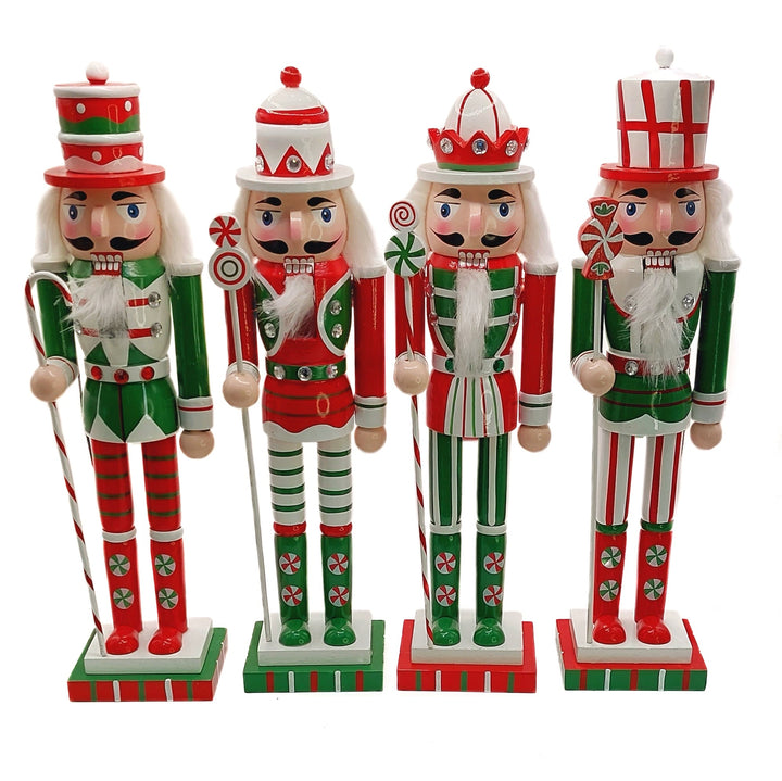 Christmas Nutcracker. Wizardi Classic Wooden Festive Decoration F07M14-31-N01702C