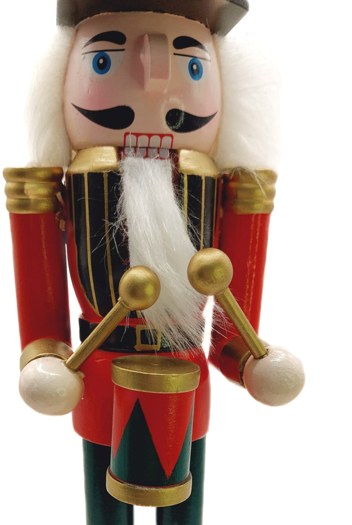 Christmas Nutcracker the Drummer. Wizardi Classic Wooden Festive Decoration F07M14-38-N01724C