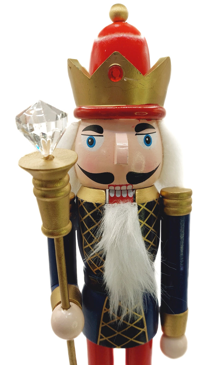 Christmas Nutcracker the King. Wizardi Classic Wooden Festive Decoration F07M14-38-N01724B