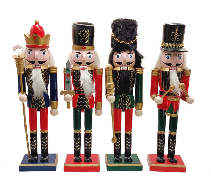 Christmas Nutcracker the Staffbearer. Wizardi Classic Wooden Festive Decoration F07M14-38-N01724D