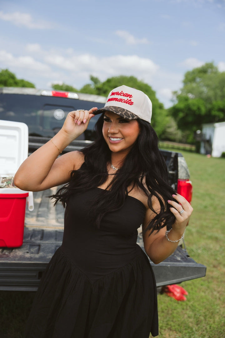 'Merican Mamacita - Leopard Vintage Trucker Hat