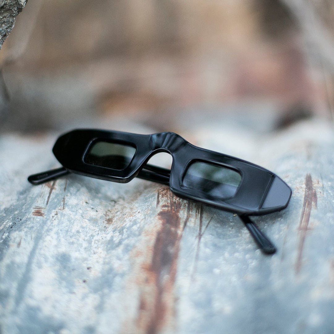 Black Polarized Steampunk Sunglass - Hitomi