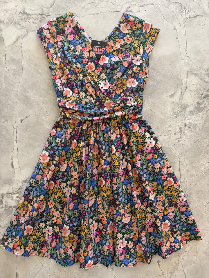 Painted Floral Greta Dress