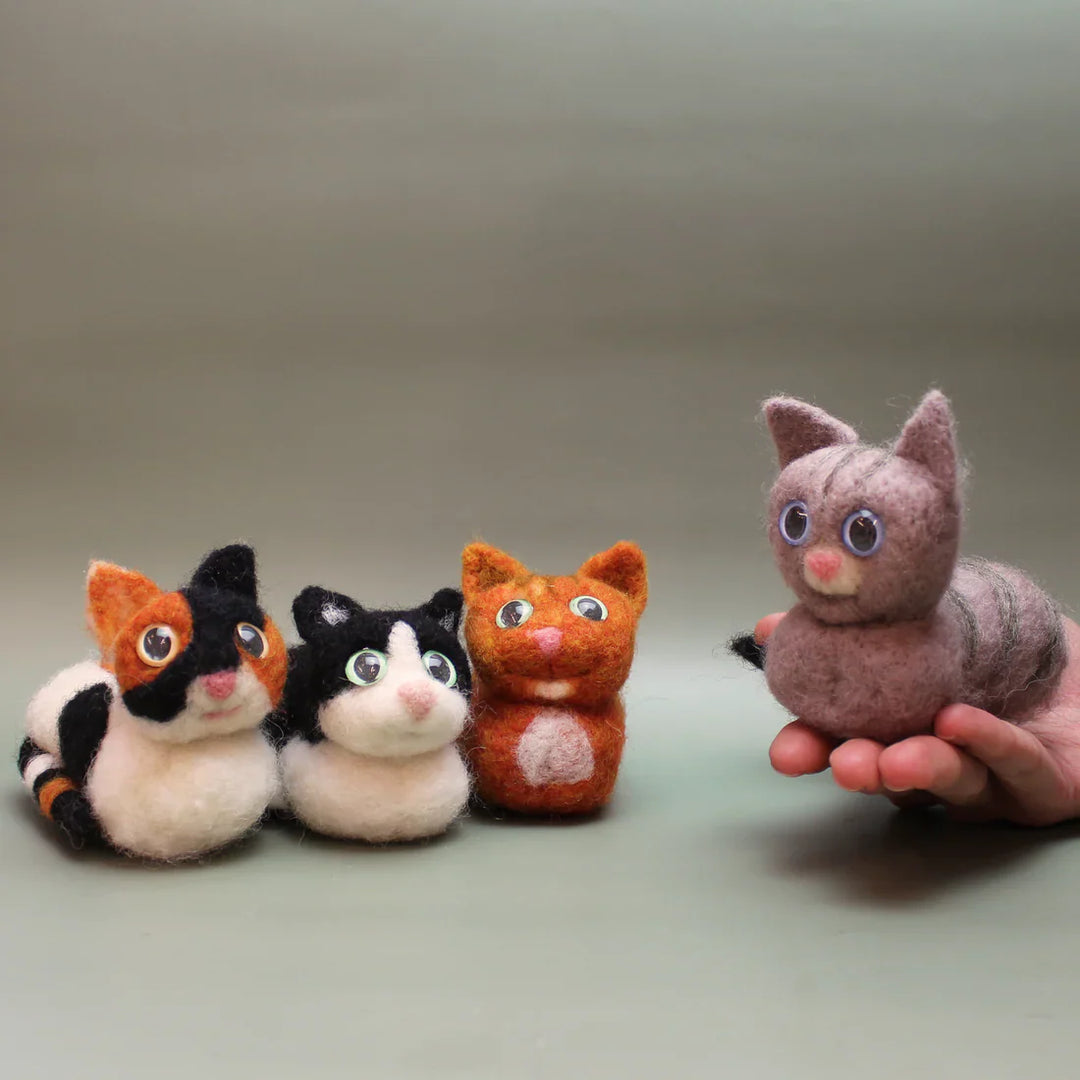 Cartoon Cat Loaf Needle Felting Kit by The Makerss KTS-CartoonCatLoaf-Complete
