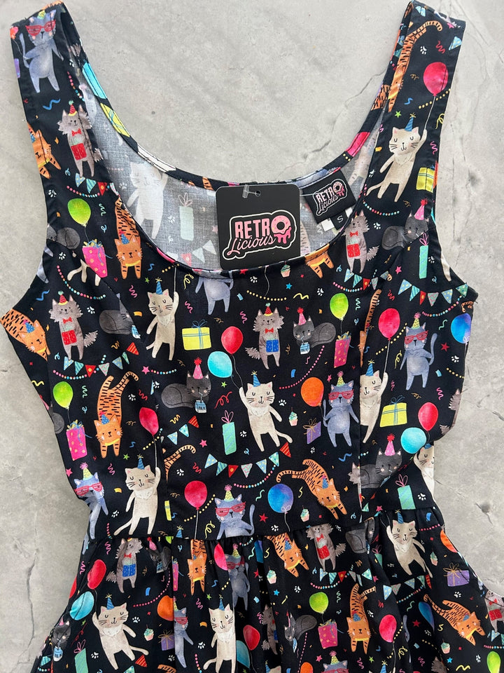 Party Cats Fit & Flare Dress