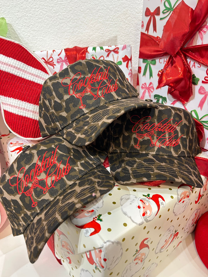 Cocktail Club - Leopard Vintage Trucker Hat