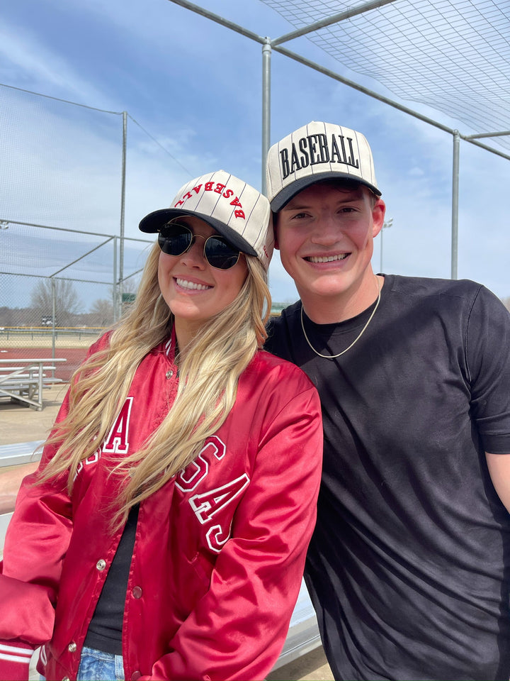 Baseball - Black Stripe Vintage Trucker Hat