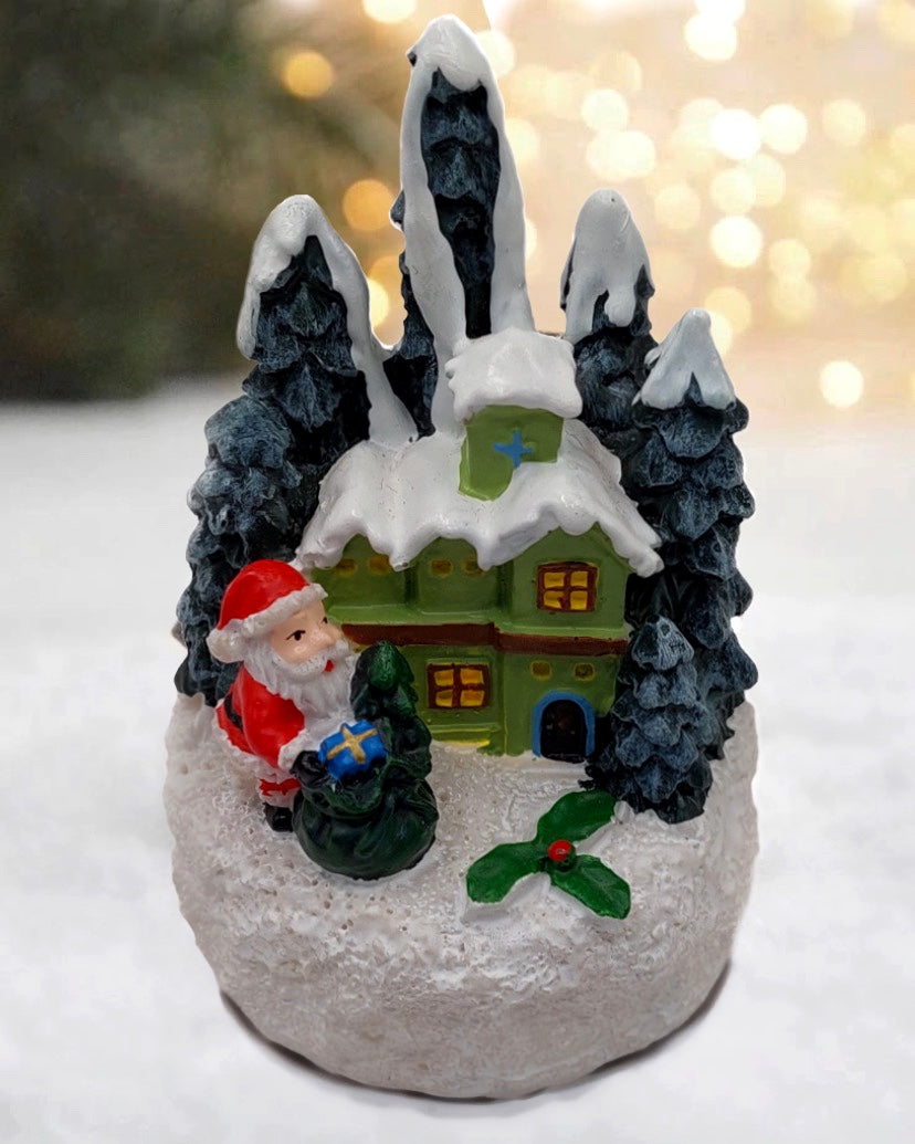 Festive House with Santa. Christmas Village Wizardi F07-N1-3-Y26D