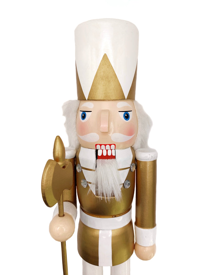 Christmas Nutcracker the Axeman. Wizardi Classic Wooden Festive Decoration F07M14-45-N01315D