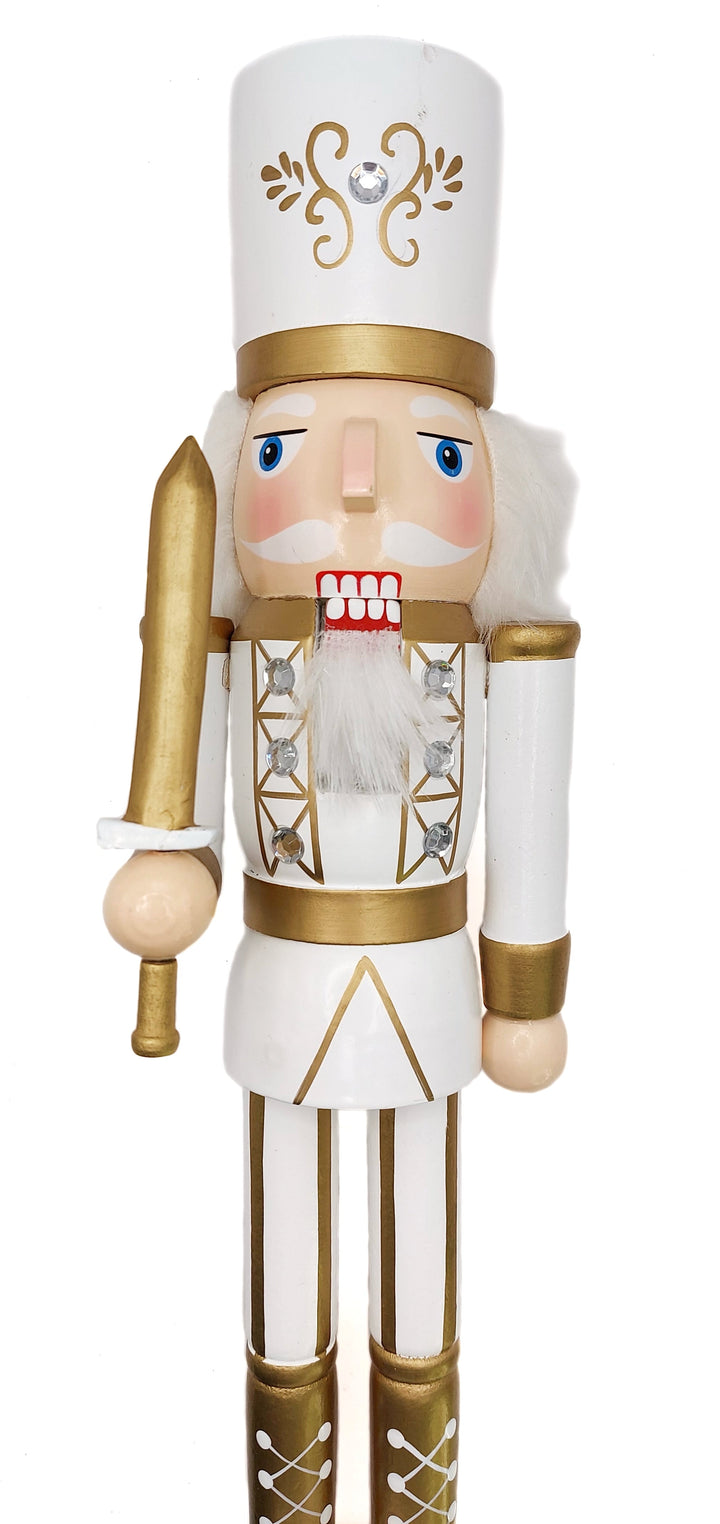 Christmas Nutcracker the Swordsman. Wizardi Classic Wooden Festive Decoration F07M14-45-N01315C