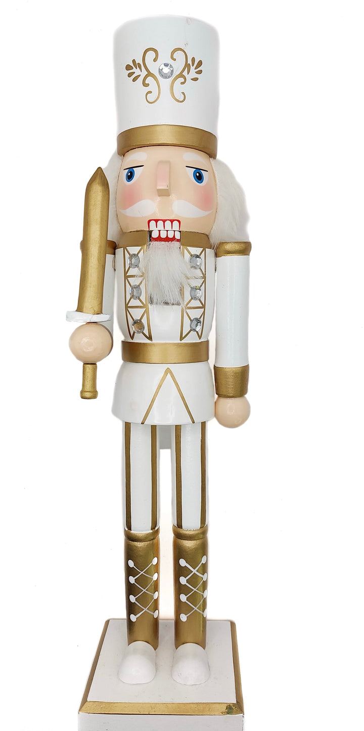 Christmas Nutcracker the Swordsman. Wizardi Classic Wooden Festive Decoration F07M14-45-N01315C