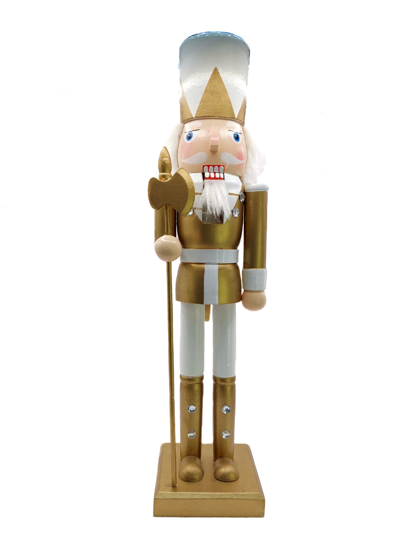 Christmas Nutcracker the Axeman. Wizardi Classic Wooden Festive Decoration F07M14-45-N01315D