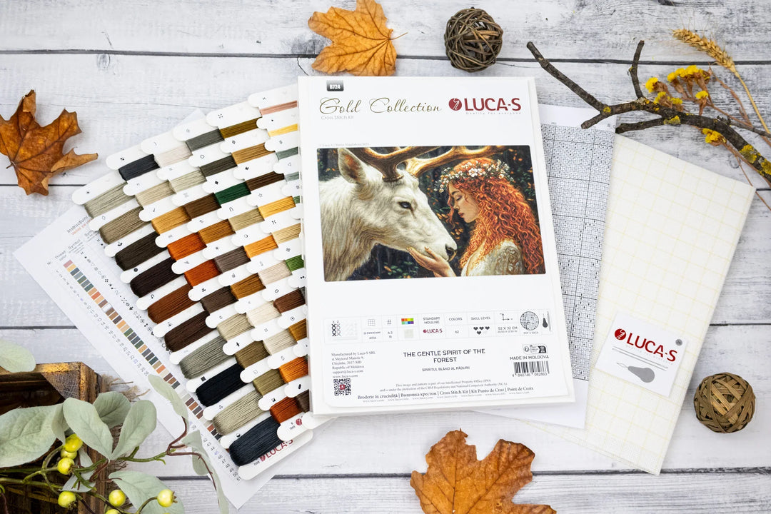 The Gentle Spirit of the Forest Counted Cross-Stitch Kit by Luca-S B724L