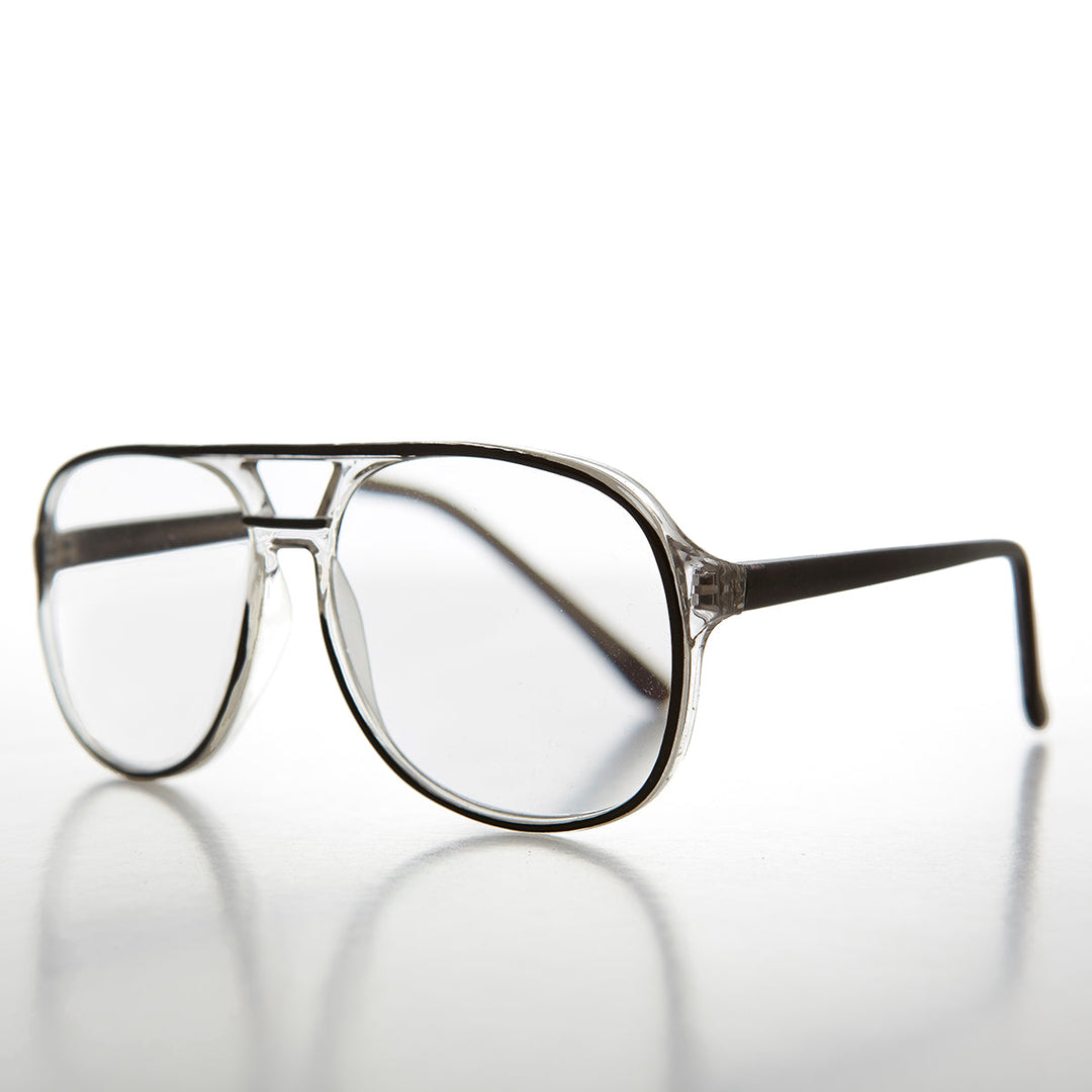 Pretend Aviator Clear Lens Vintage Glasses - Urkel