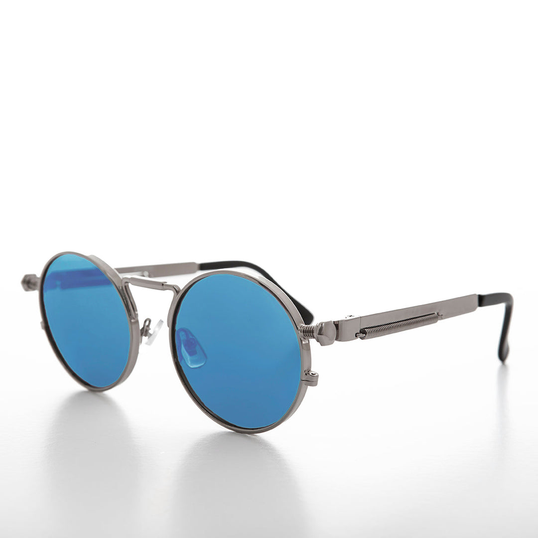 Round Silver Goth Steampunk Sunglass - Ivan 1