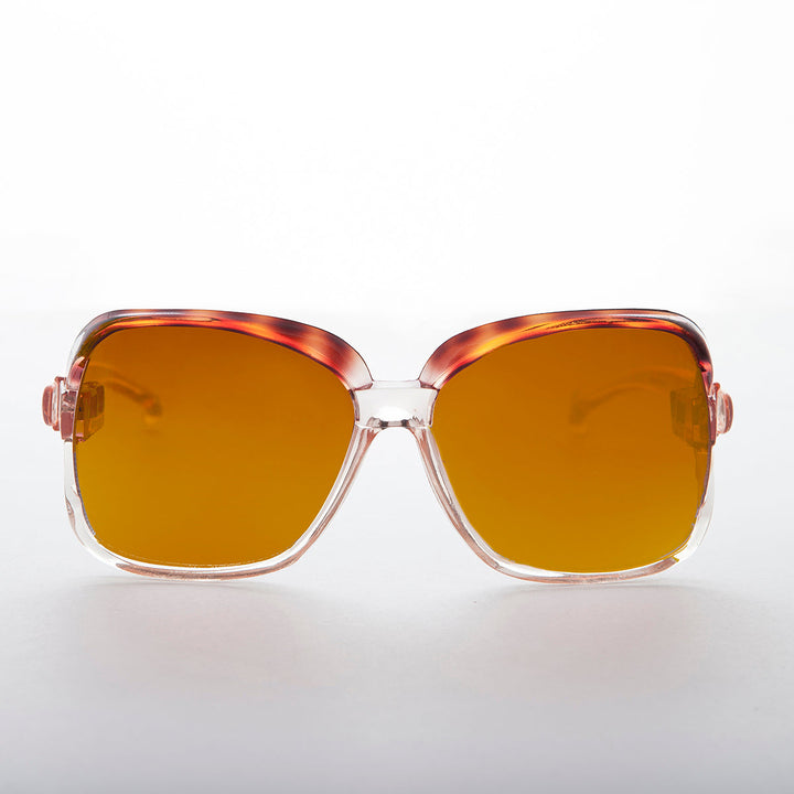 Oversized Square Clear Frame Vintage Sunglass - Ibiza 2