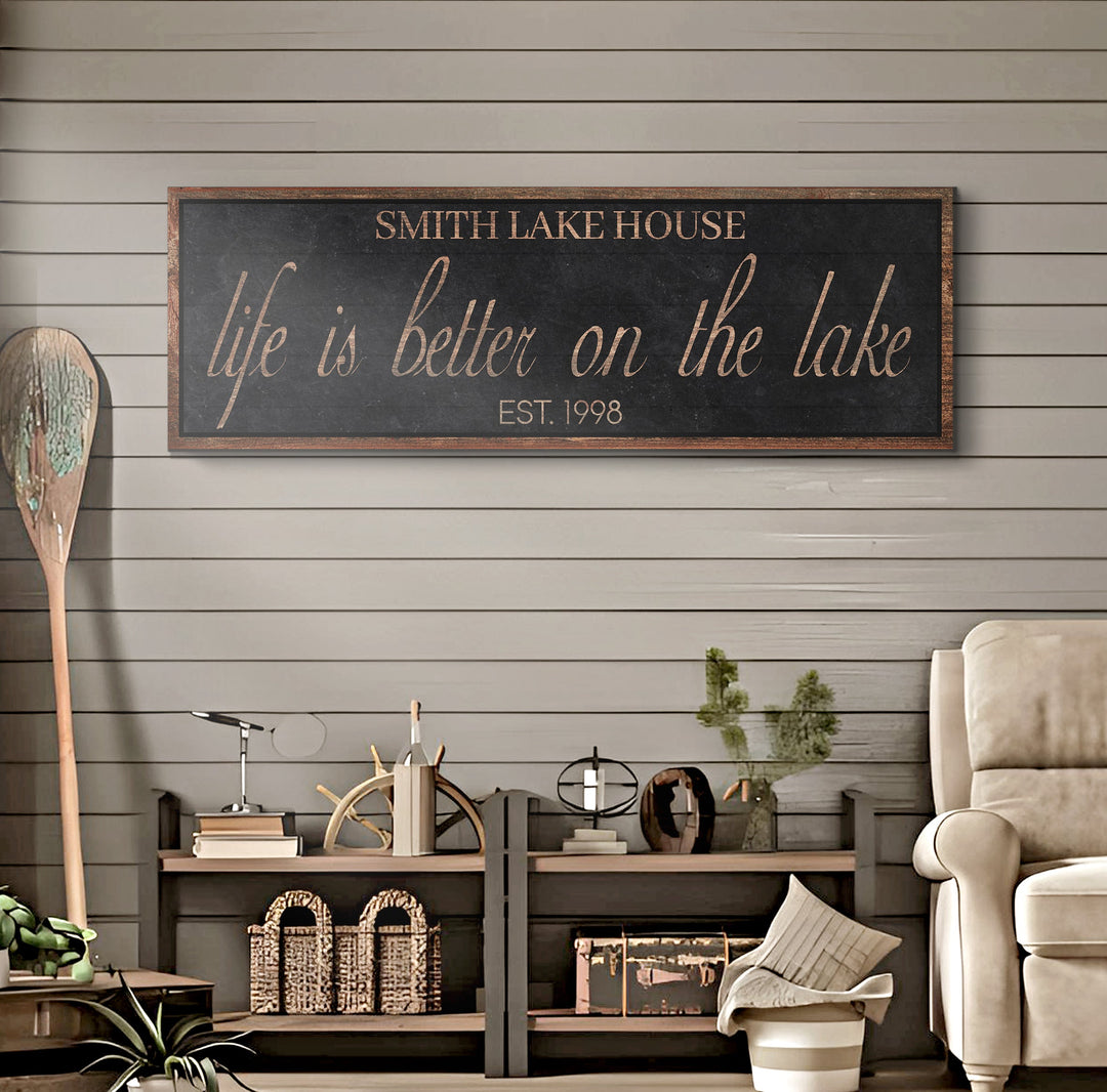 Life Is Better On The Lake Sign