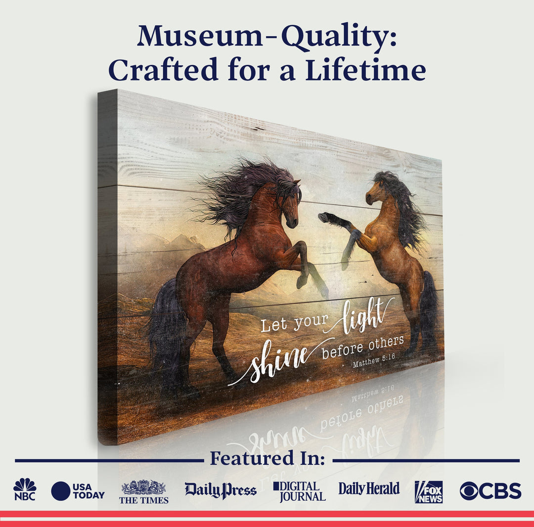 Let Your Light Shine Before Others Matthew 5:16 Faith Sign