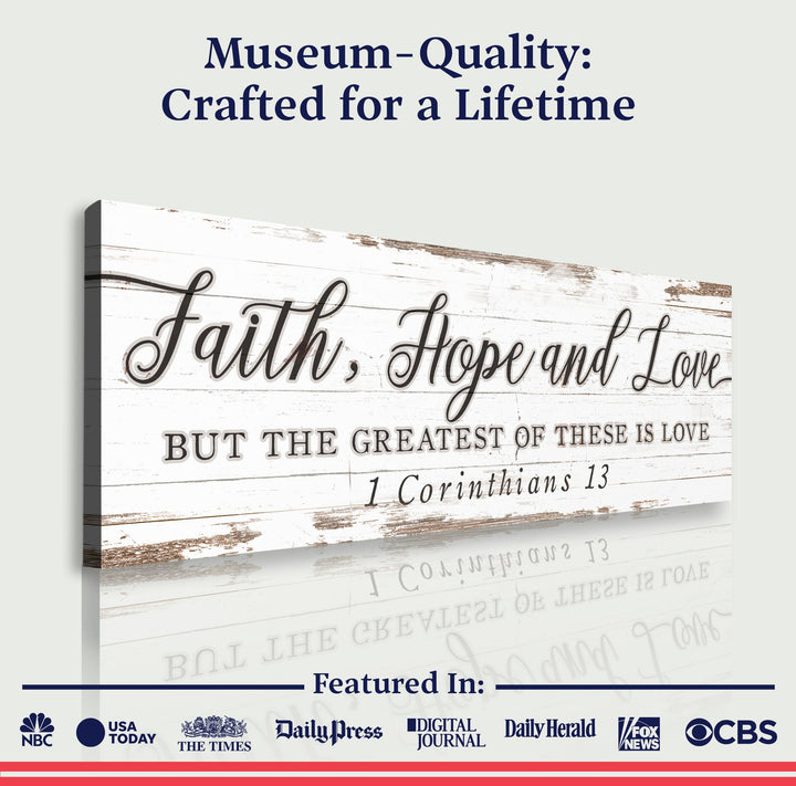 Faith Hope And Love 1 Corinthians 13 Faith Sign III