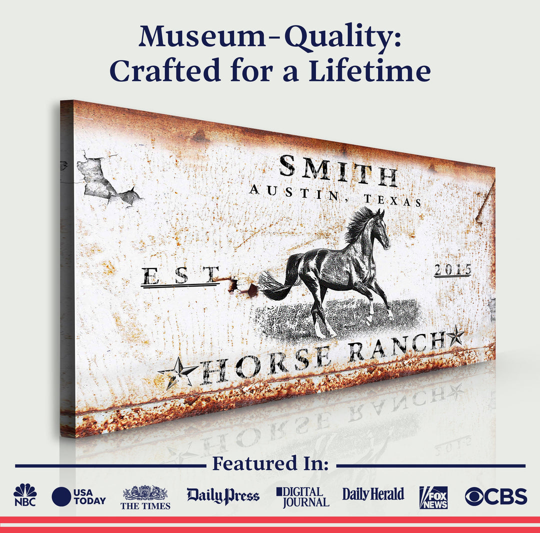Rustic Horse Ranch Sign
