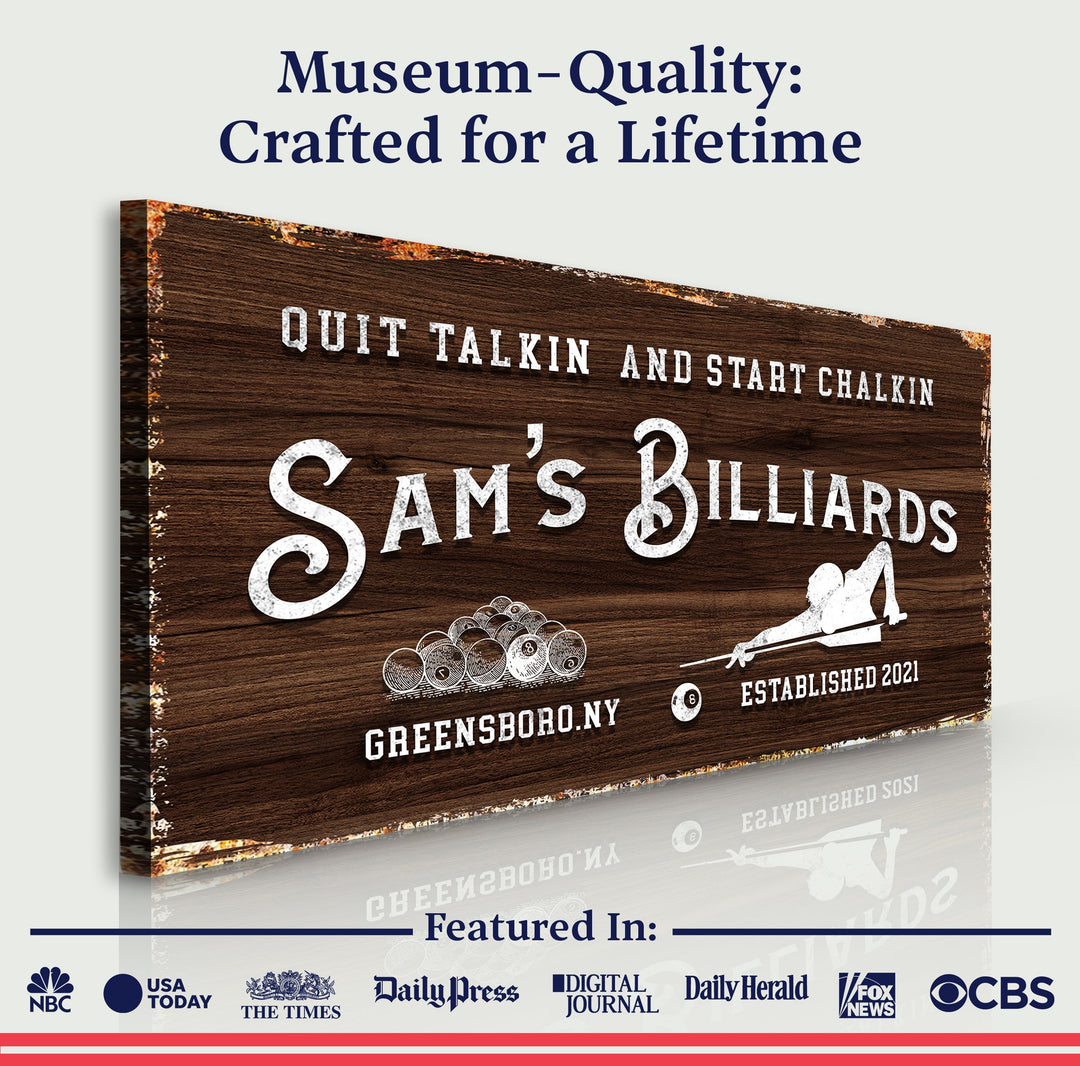 Billiards Room Vintage Sign