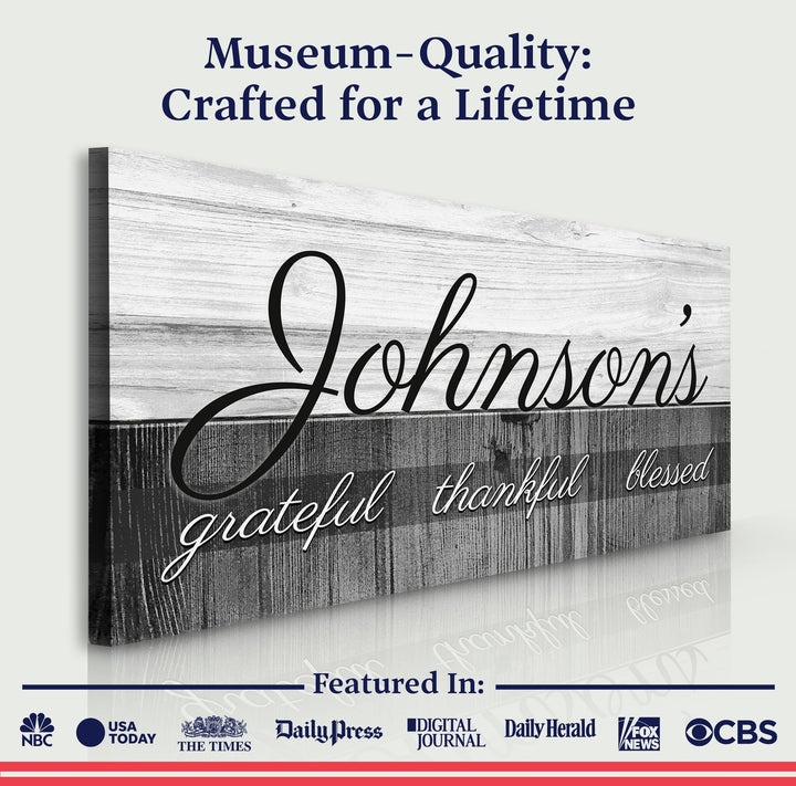 Family Grateful Sign