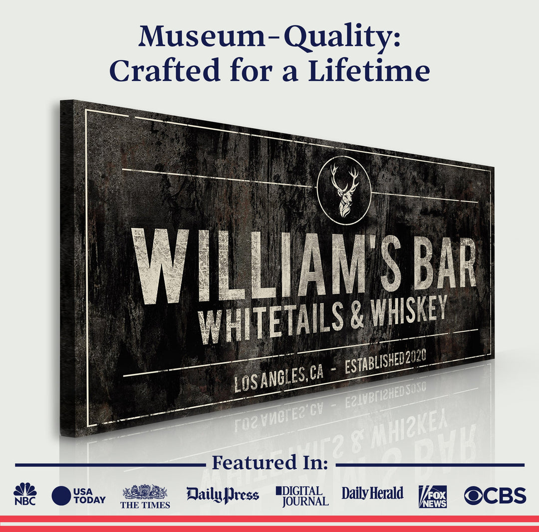 Whitetails and Whiskey Sign