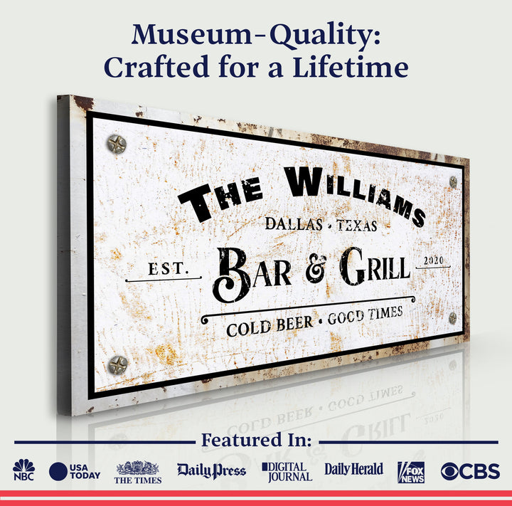 Bar and Grill Sign VIII