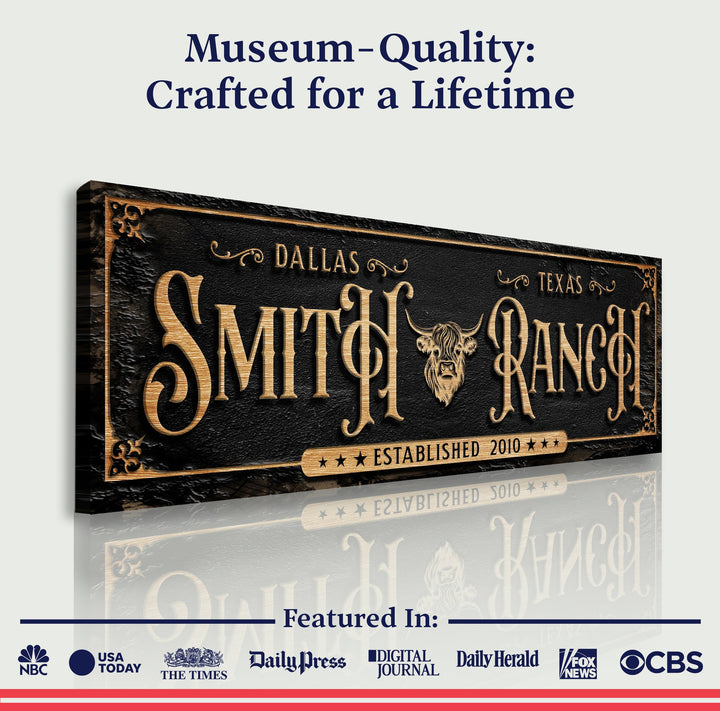 Personalized Cattle Ranch Sign