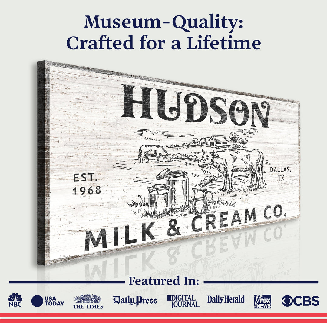 Personalized Milk & Cream Co Sign II
