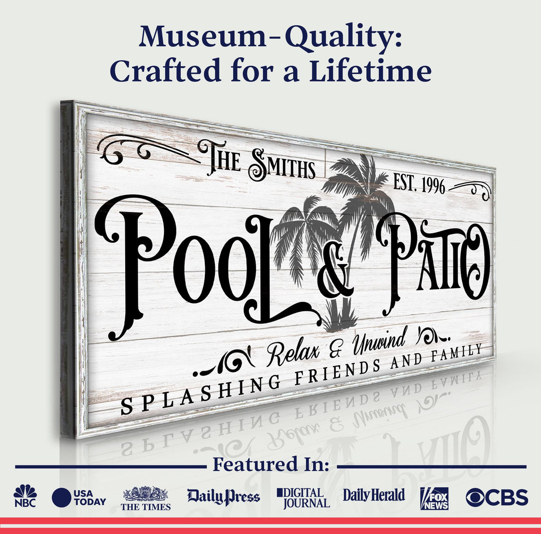Personalized Pool & Patio Sign VI