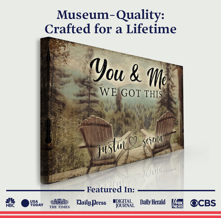 Cabin Forest Themed We Got This Couple Sign