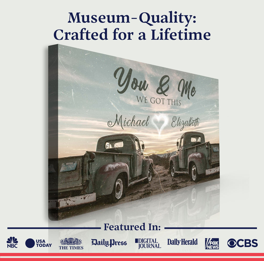 Vintage Truck Themed We Got This Couple Sign