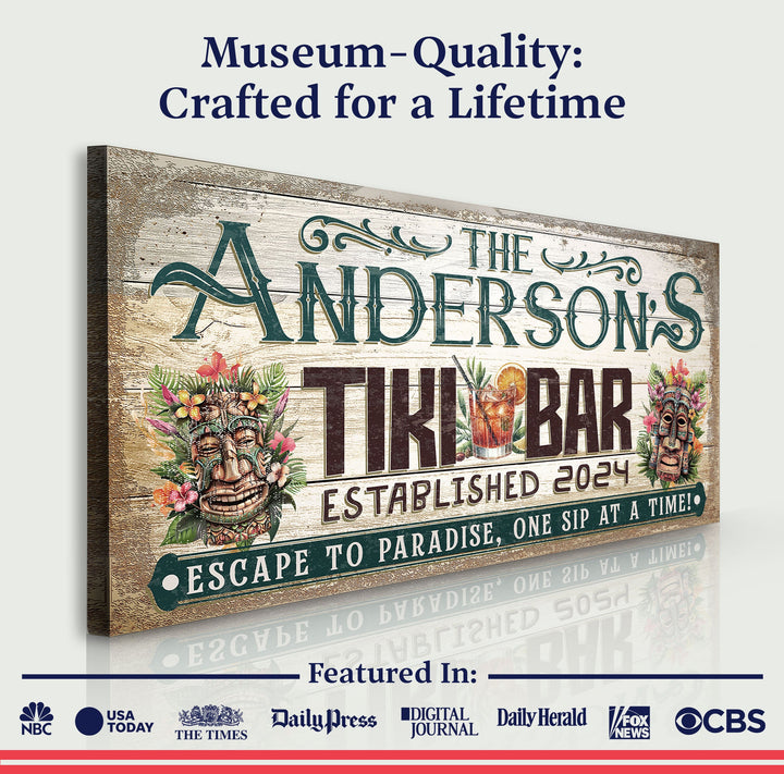 Personalized Tiki Bar Sign III