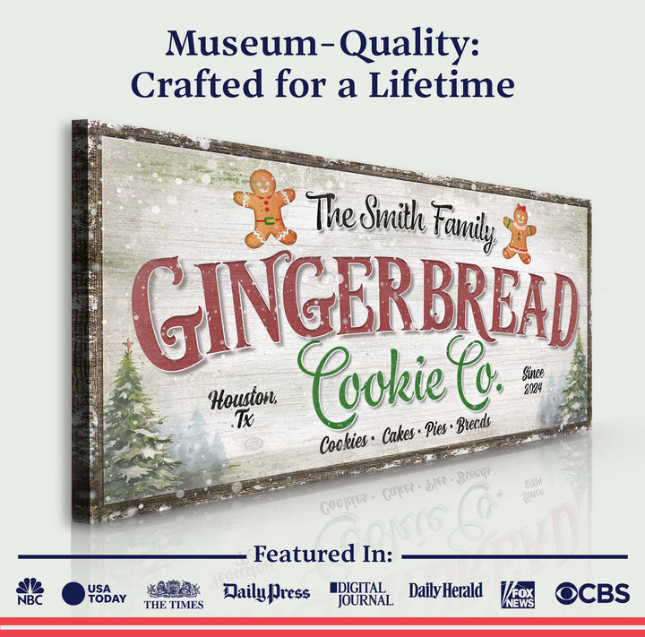 Family Gingerbread Bakery Christmas Sign III