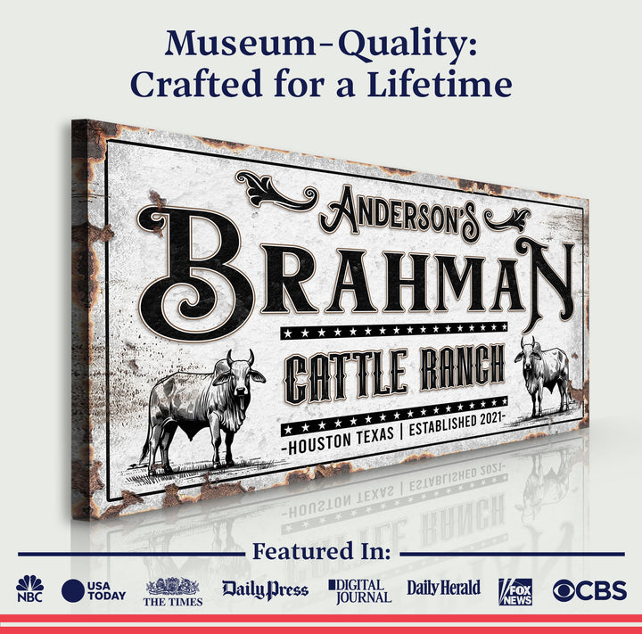 Personalized Brahman Cattle Sign